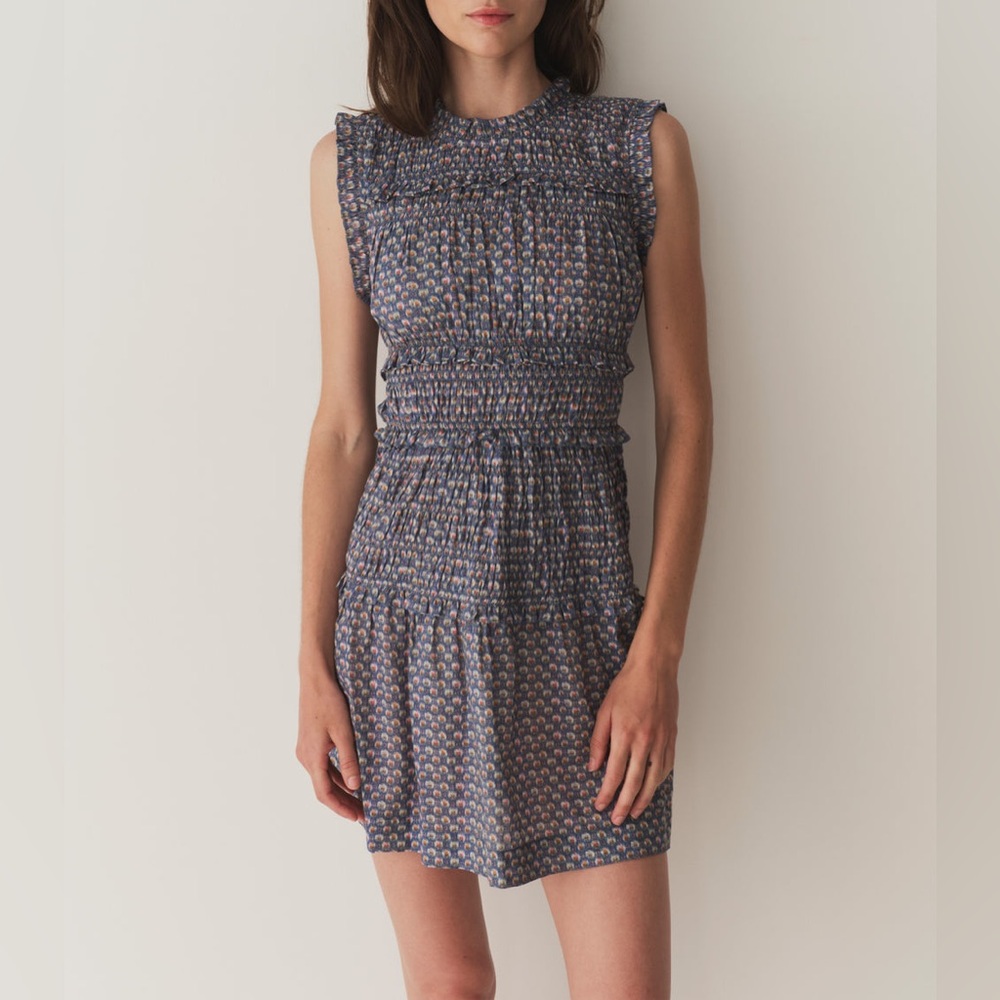 Doen Tracie Lightweight Cotton A-Line Mini Dress Sleeveveless XXS
